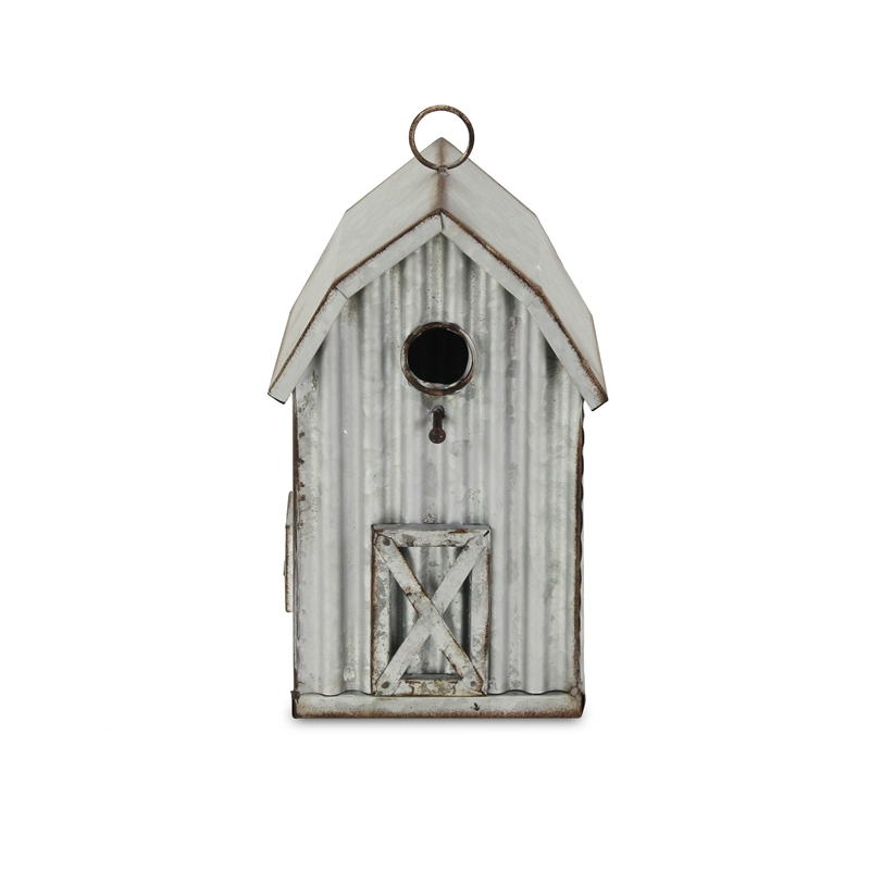 Hansel Metal Hanging Birdhouse Decor - Tall