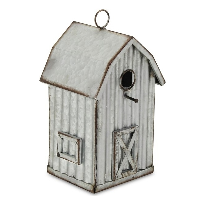 Hansel Metal Hanging Birdhouse Decor - Tall