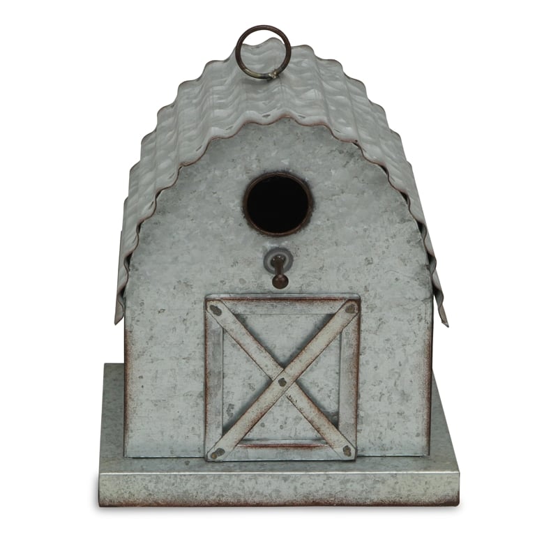 Ethel Metal Hanging Birdhouse Decor - Curved