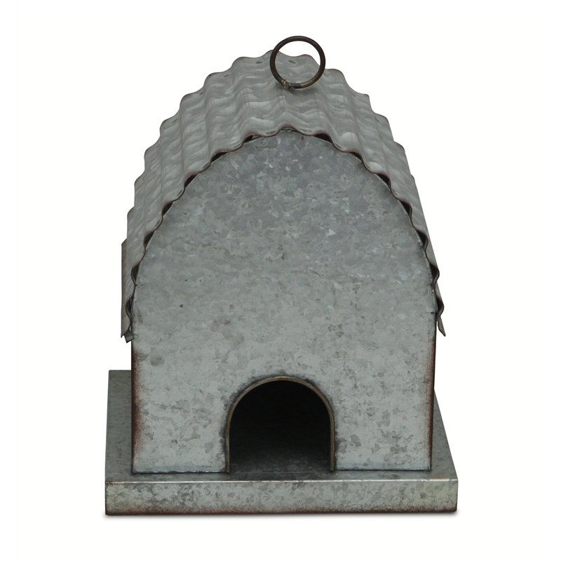 Ethel Metal Hanging Birdhouse Decor - Curved