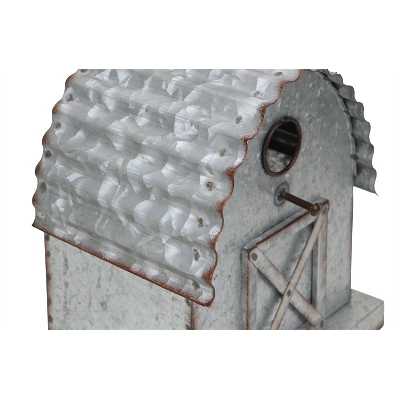 Ethel Metal Hanging Birdhouse Decor - Curved