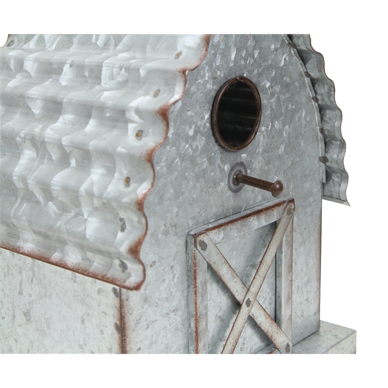 Ethel Metal Hanging Birdhouse Decor - Curved