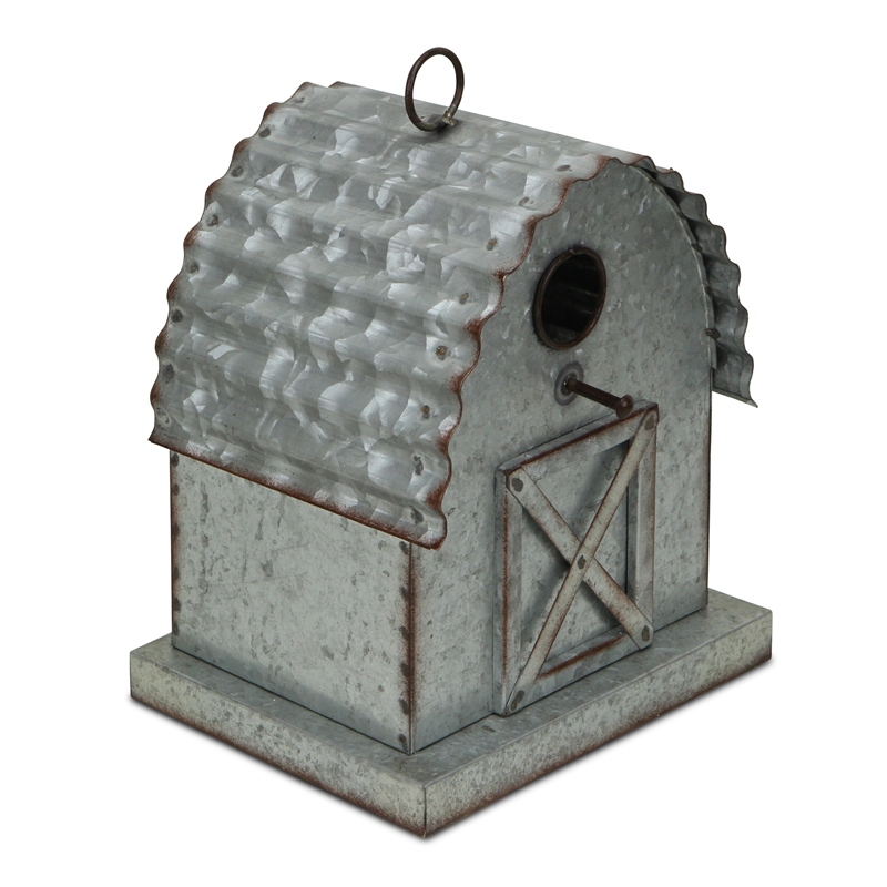 Ethel Metal Hanging Birdhouse Decor - Curved