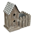 Elwin 2 Story Bird house & Galvanized Pot - Large