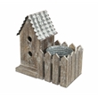 Elwin 2 Story Bird house & Galvanized Pot - Small
