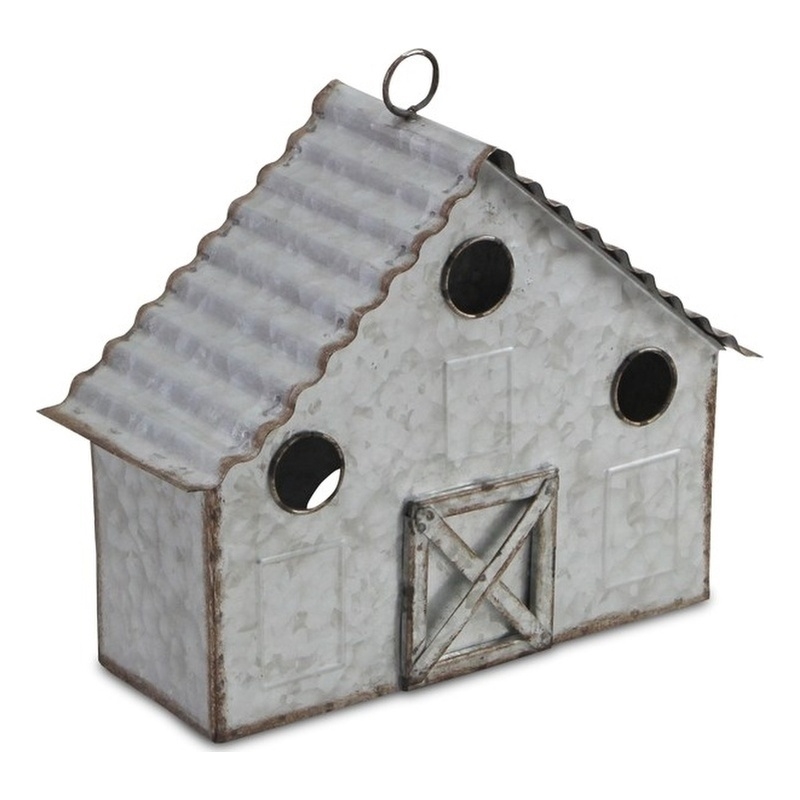 Mina Metal Hanging Birdhouse Decor - Wide