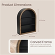 Mireza Ornate Framed Black & Gold 3 Tier Wooden Wall Shelf