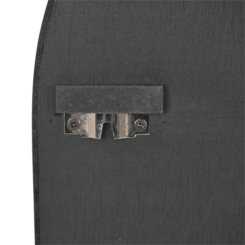 Mireza Ornate Framed Black & Gold 3 Tier Wooden Wall Shelf