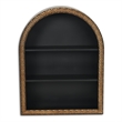 Mireza Ornate Framed Black & Gold 3 Tier Wooden Wall Shelf