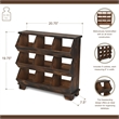 Linden 9 Pocket Wooden Table Shelf