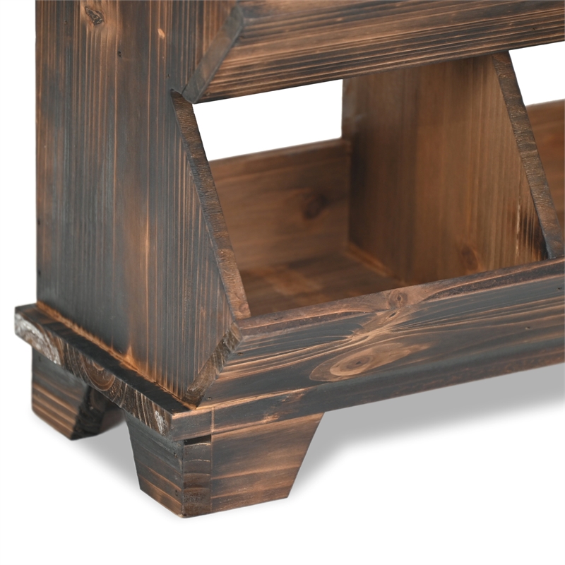 Linden 9 Pocket Wooden Table Shelf