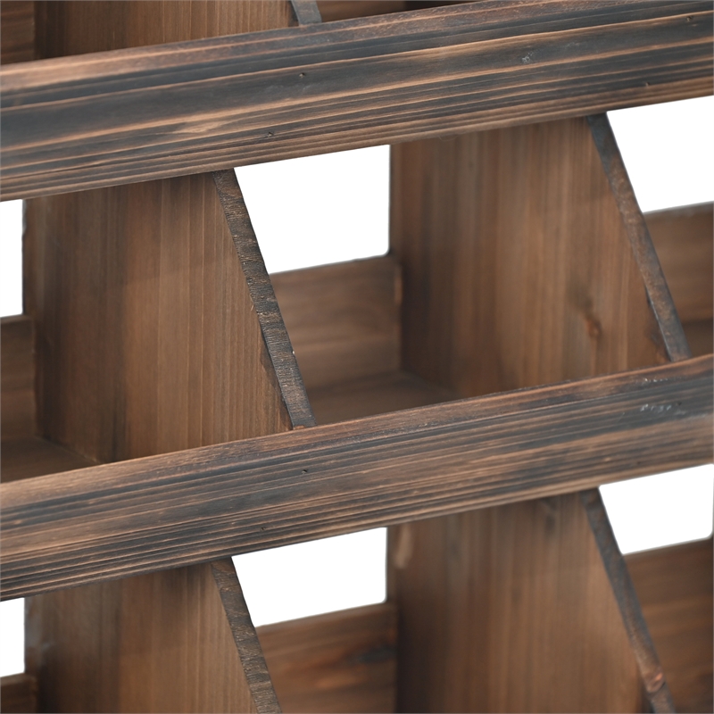 Linden 9 Pocket Wooden Table Shelf