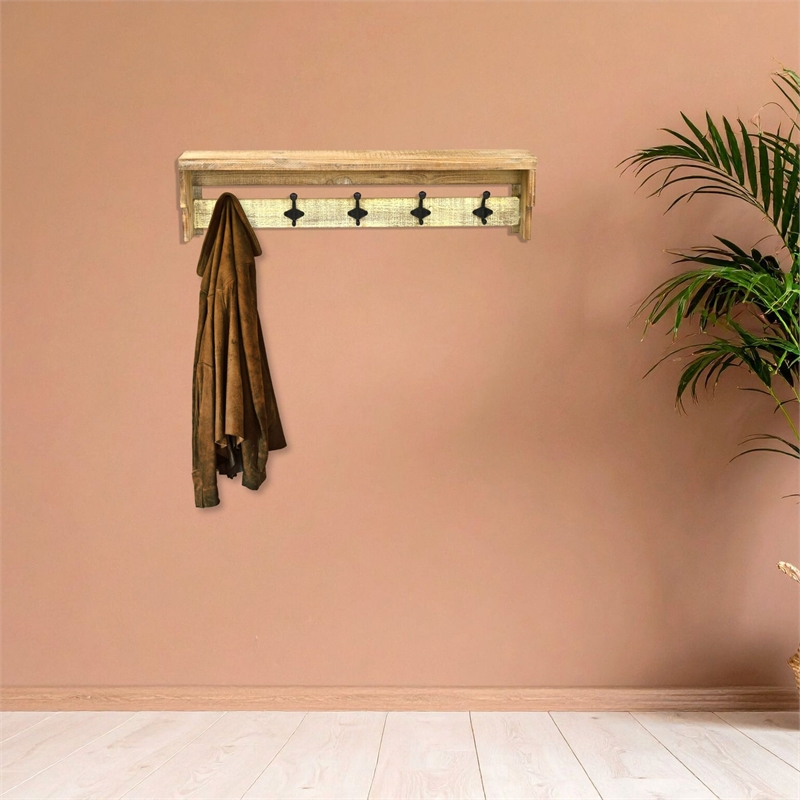 Truss Modern Farm Style 5 Hook Coat Hanger