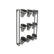 Ione 9 Pot Wall Planter with Metal Wall Frame