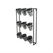 Ione 9 Pot Wall Planter with Metal Wall Frame