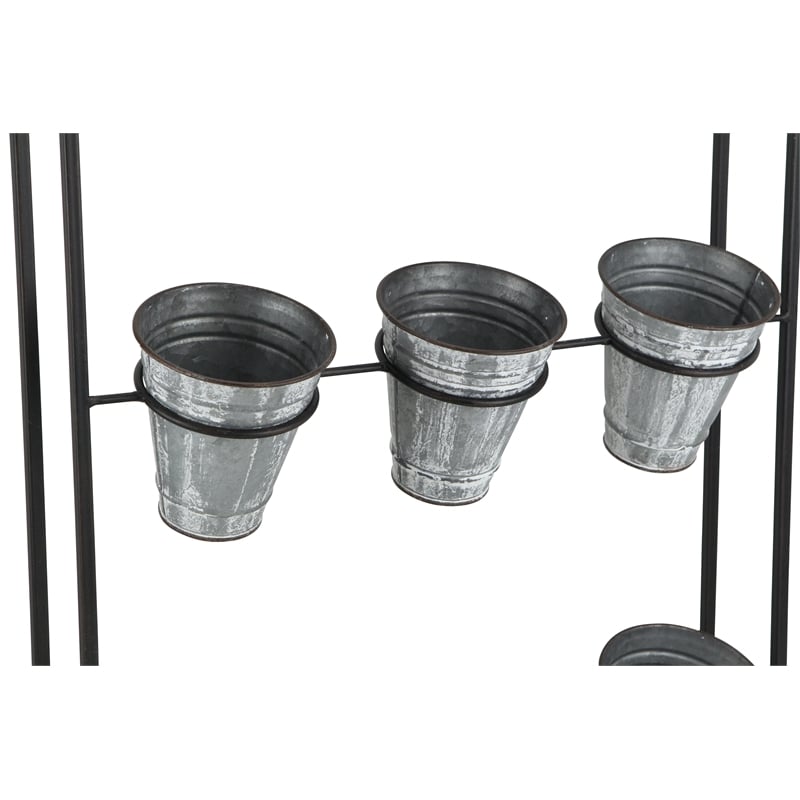 Ione 9 Pot Wall Planter with Metal Wall Frame