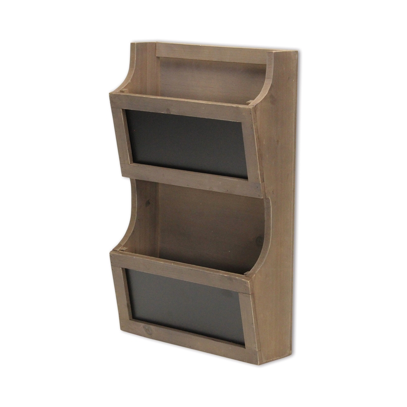 Selby Wooden 2 Tier Wall Storage - Brown