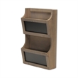 Selby Wooden 2 Tier Wall Storage - Brown