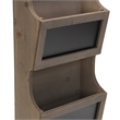 Selby Wooden 2 Tier Wall Storage - Brown