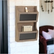 Selby Wooden 2 Tier Wall Storage - Brown