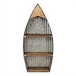 Alessia Galvanized & Wood Hanging Boat Shelf