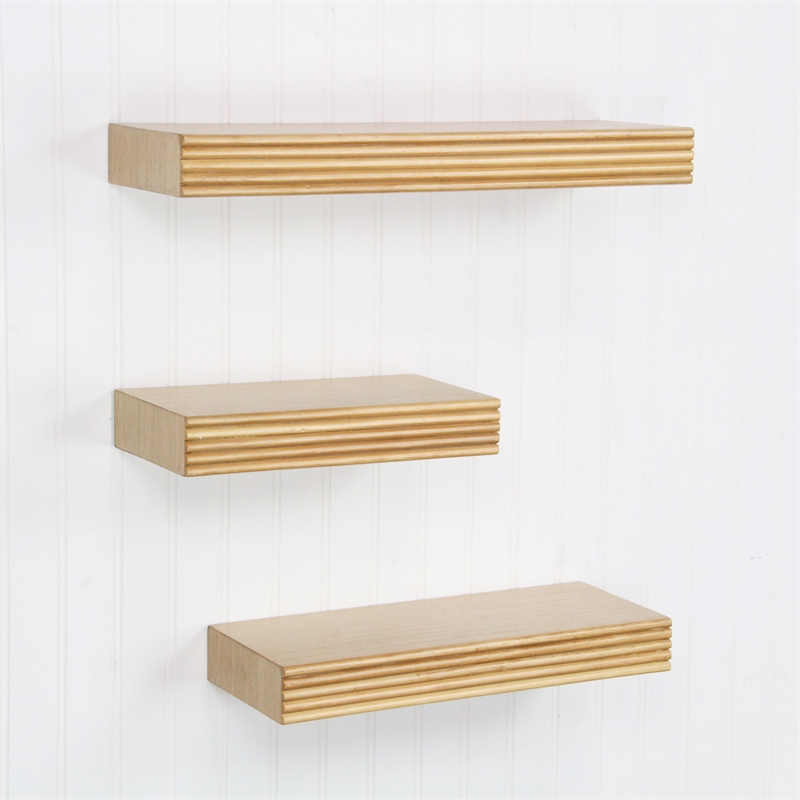 Corrabel Ridged Floating Accent Shelves Set of 3