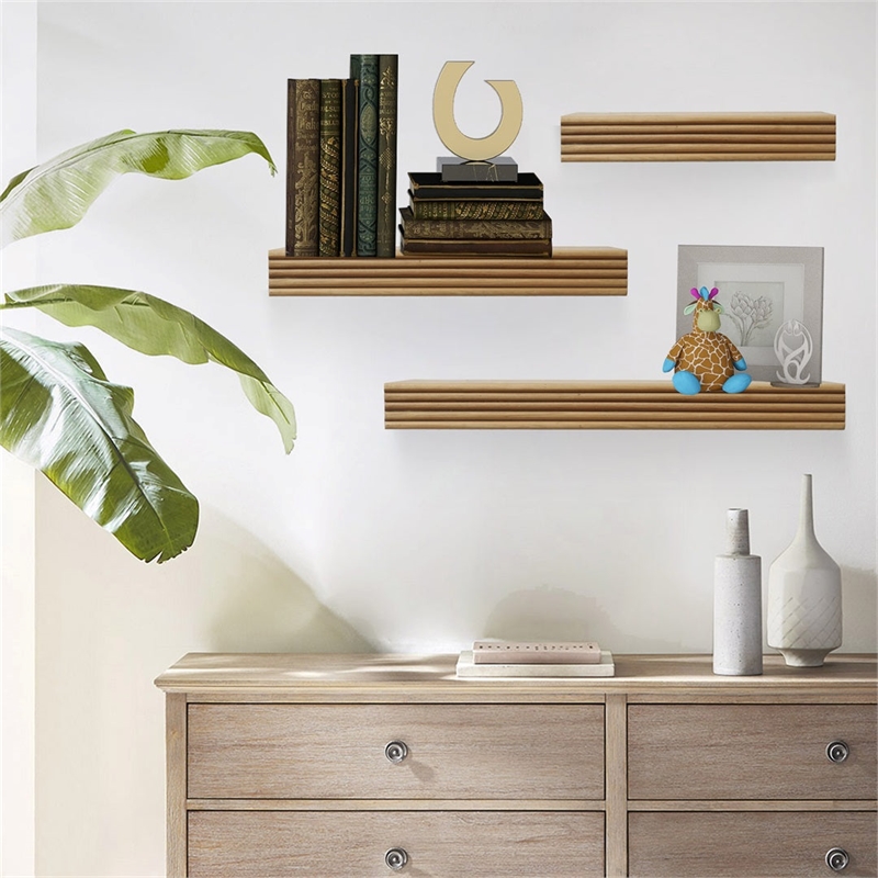 Corrabel Ridged Floating Accent Shelves Set of 3