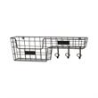 Syntra Black Metal Wall Hook & Shelf Organizer