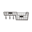 Syntra Black Metal Wall Hook & Shelf Organizer