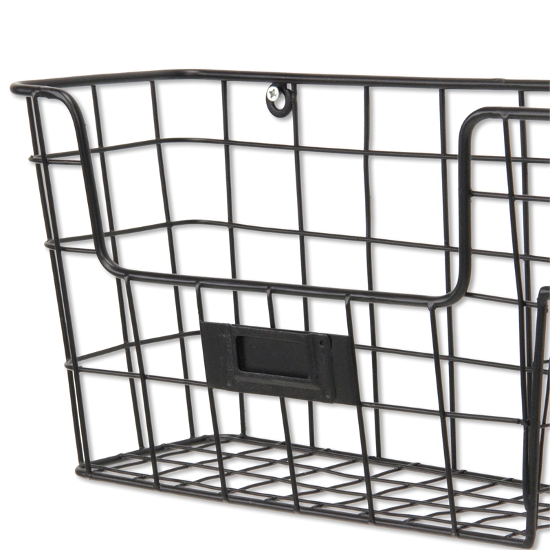 Syntra Black Metal Wall Hook & Shelf Organizer