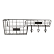 Syntra Black Metal Wall Hook & Shelf Organizer