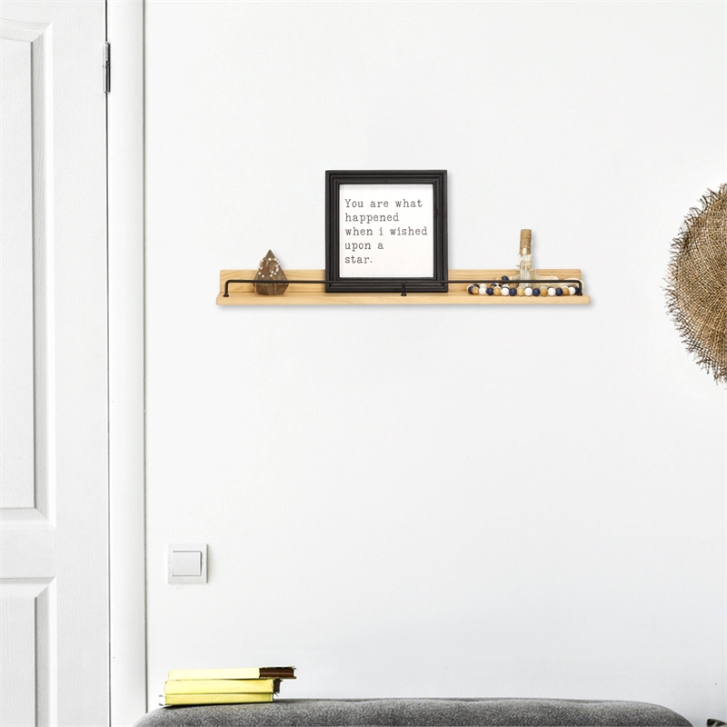 Aldervale Wood & Metal Floating Display Shelf