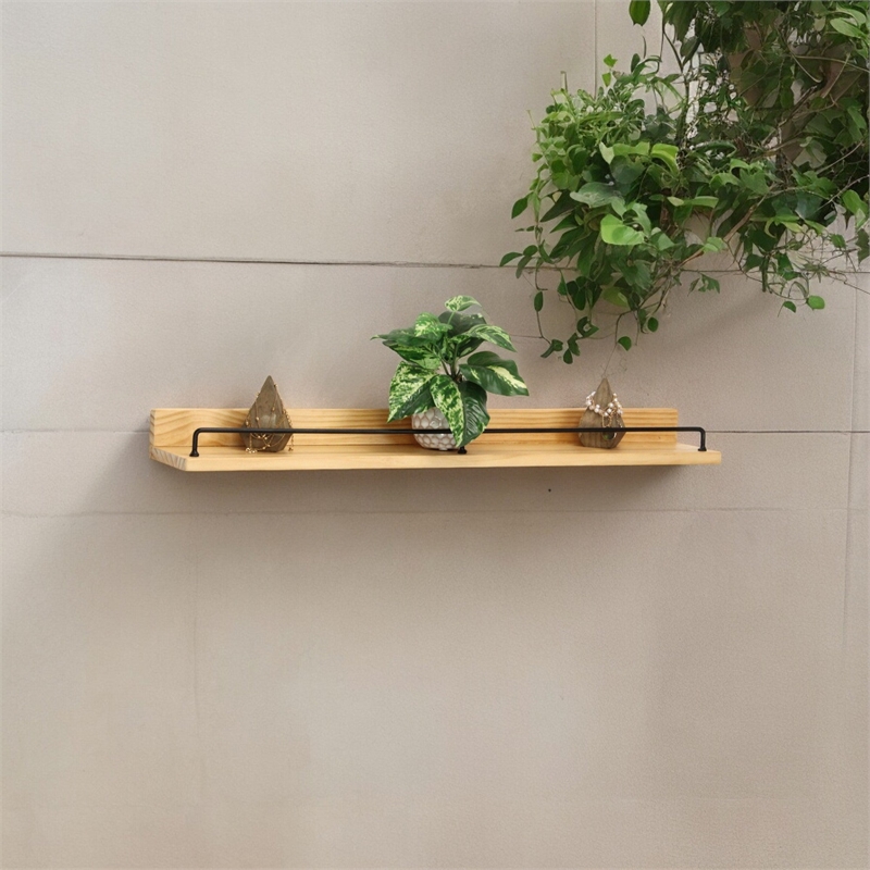 Aldervale Wood & Metal Floating Display Shelf