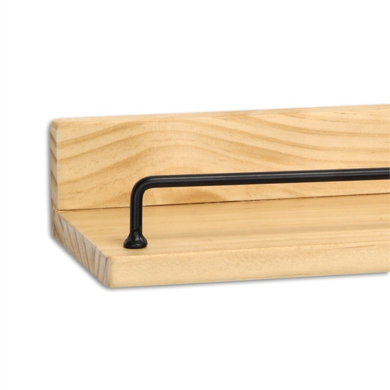 Aldervale Wood & Metal Floating Display Shelf