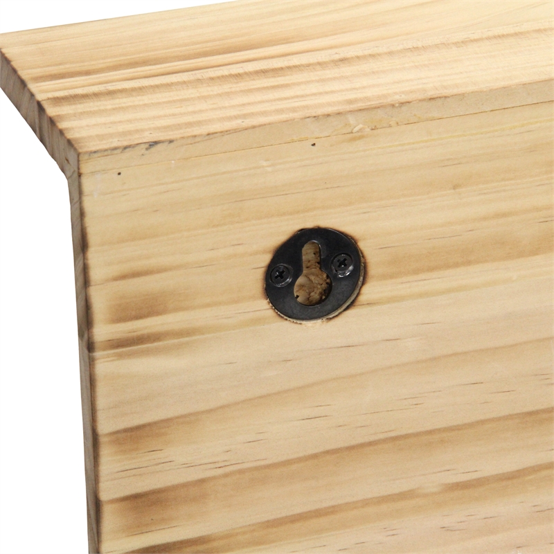 Aldervale Wood & Metal 5 Hook Hanger & Shelf