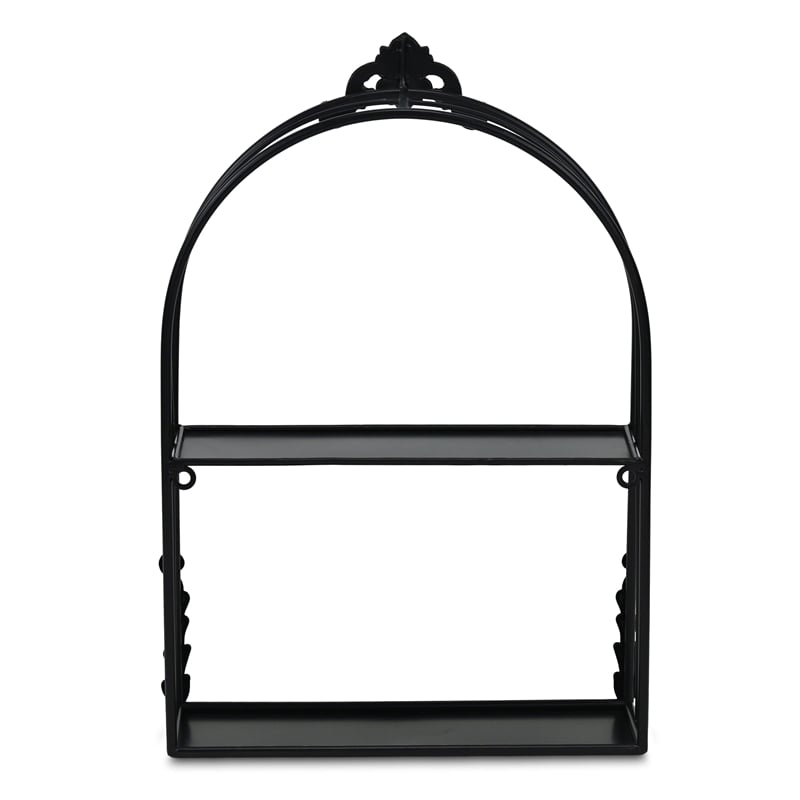 Sophronia Vintage Style 2 Tier Metal Wall Shelf