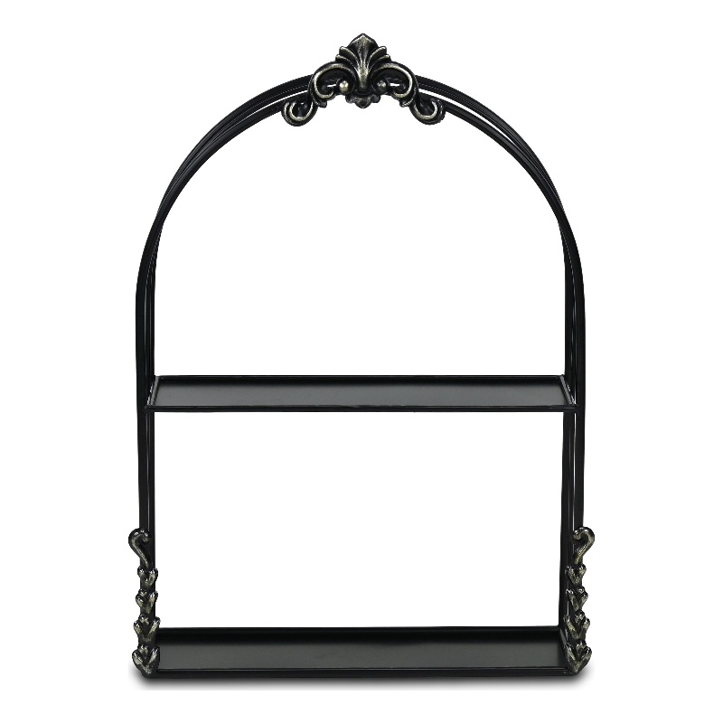 Sophronia Vintage Style 2 Tier Metal Wall Shelf