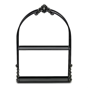 Sophronia Vintage Style 2 Tier Metal Wall Shelf
