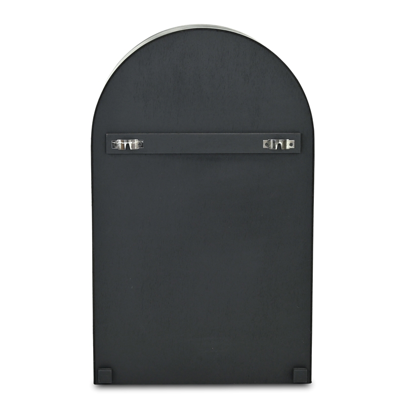 Mireza Ornate Framed Black & Gold 2 Tier Wooden Wall Shelf