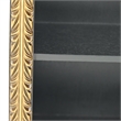 Mireza Ornate Framed Black & Gold 2 Tier Wooden Wall Shelf