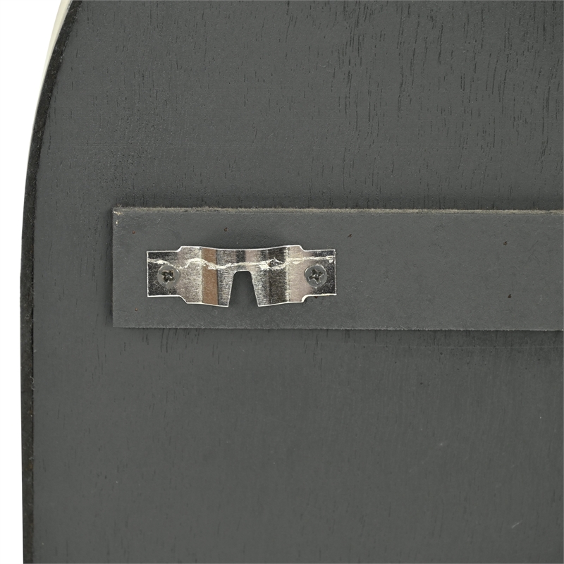 Mireza Ornate Framed Black & Gold 2 Tier Wooden Wall Shelf