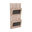 Sandro Wood 2 Tier Wall Storage & Chalkboard