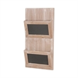 Sandro Wood 2 Tier Wall Storage & Chalkboard