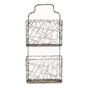 Honora 2 Tier Abstract Metal Wall Organizer