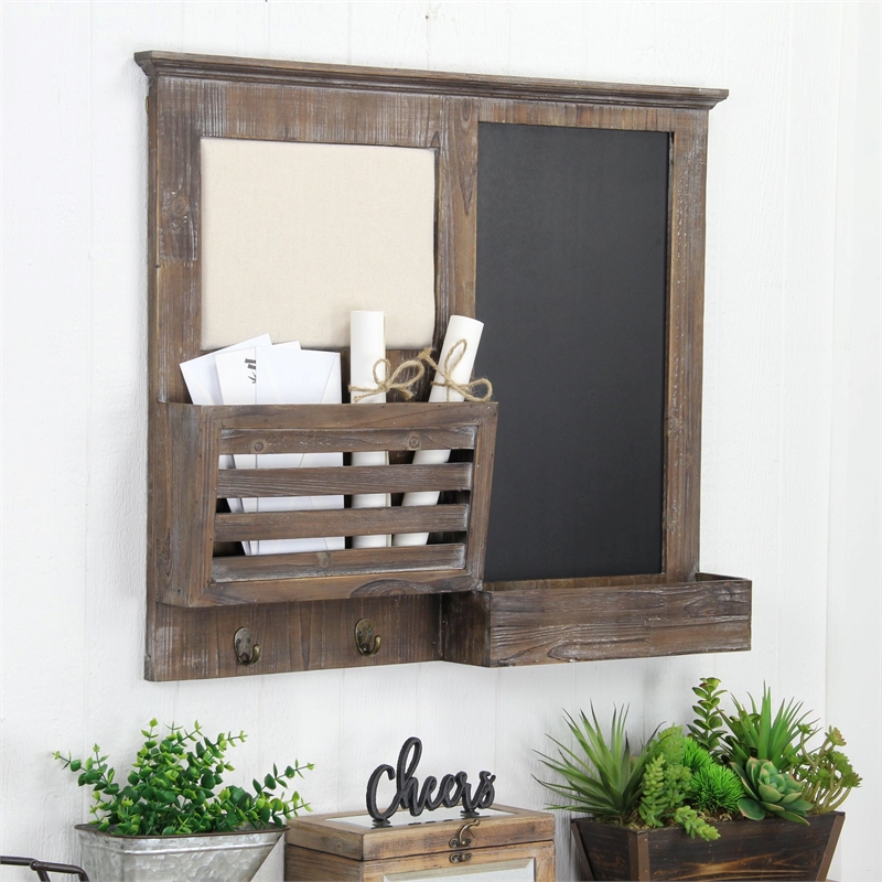 Linden Wooden Pincushion Chalkboard Organizer Board