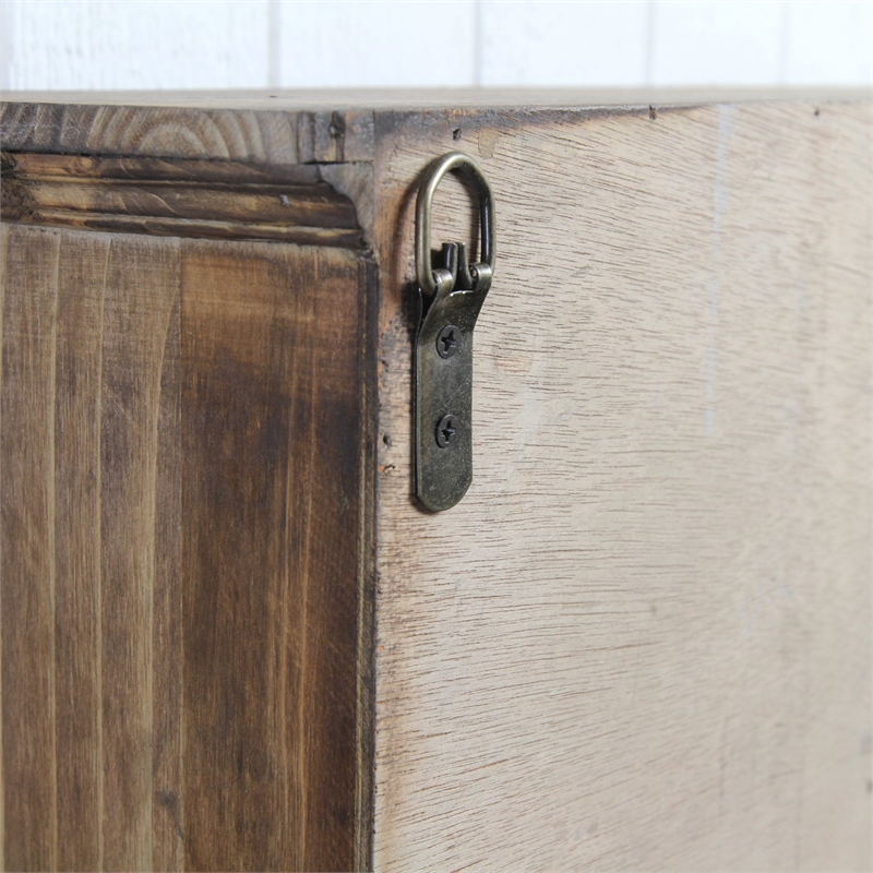 Dael Wooden 9 Cubby Wall Shelf - Brown