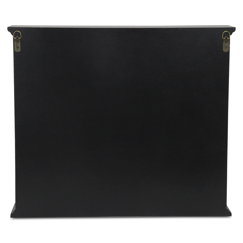 Dael Wooden 9 Cubby Wall Shelf - Black