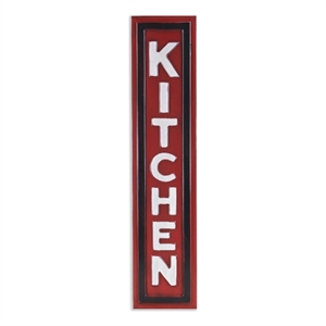Callo Red Vertical &quotKitchen&quot Metal Sign