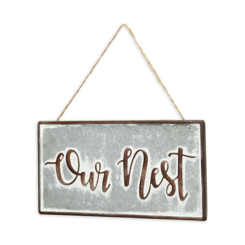 Eulalia Metal Rustic Hanging Wall Sign - 