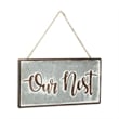 Eulalia Metal Rustic Hanging Wall Sign - 